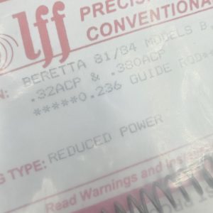 Beretta 81/84 B, BB, F, FS Wolff Precision Load-Rated Conventional Recoil Spring, Reduced Power