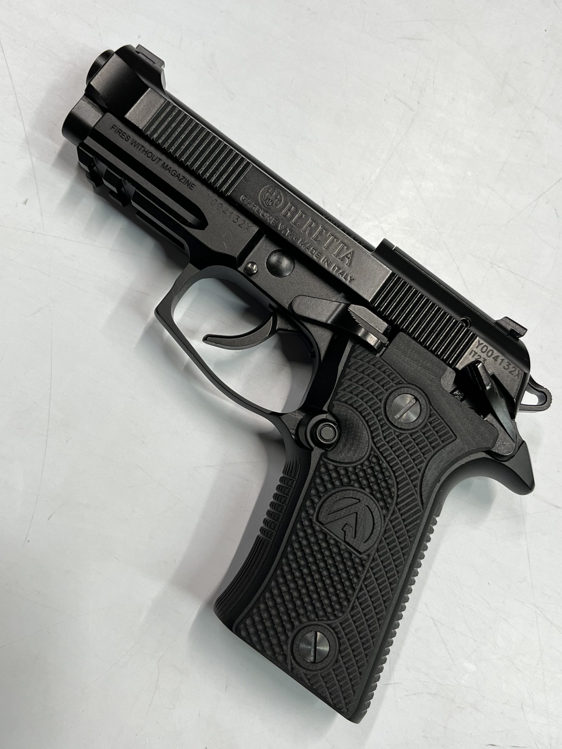 AGW Logo G10 Black Grips for Beretta 80X