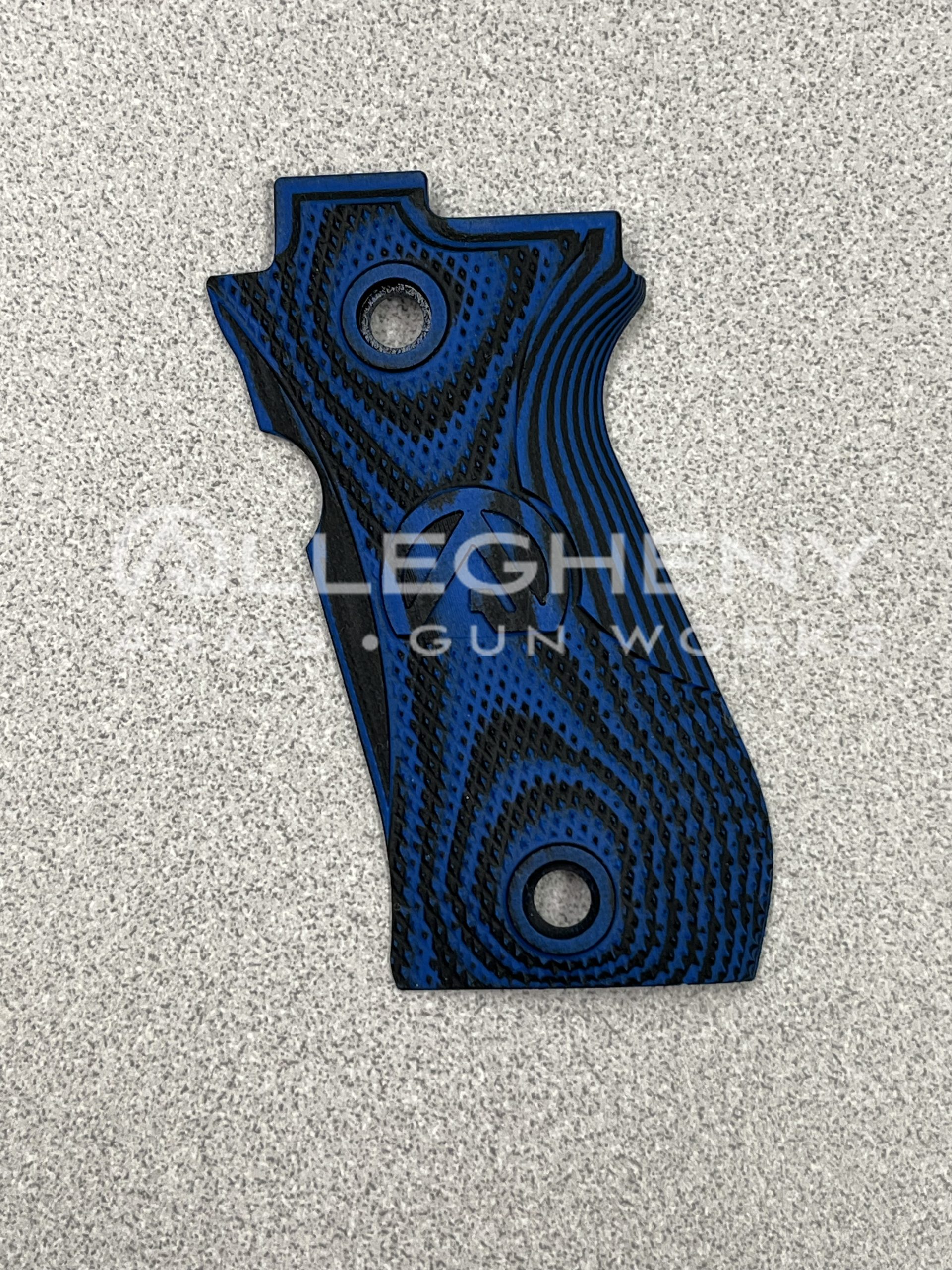 AGW Logo G10 Blue Grips for Beretta 80X